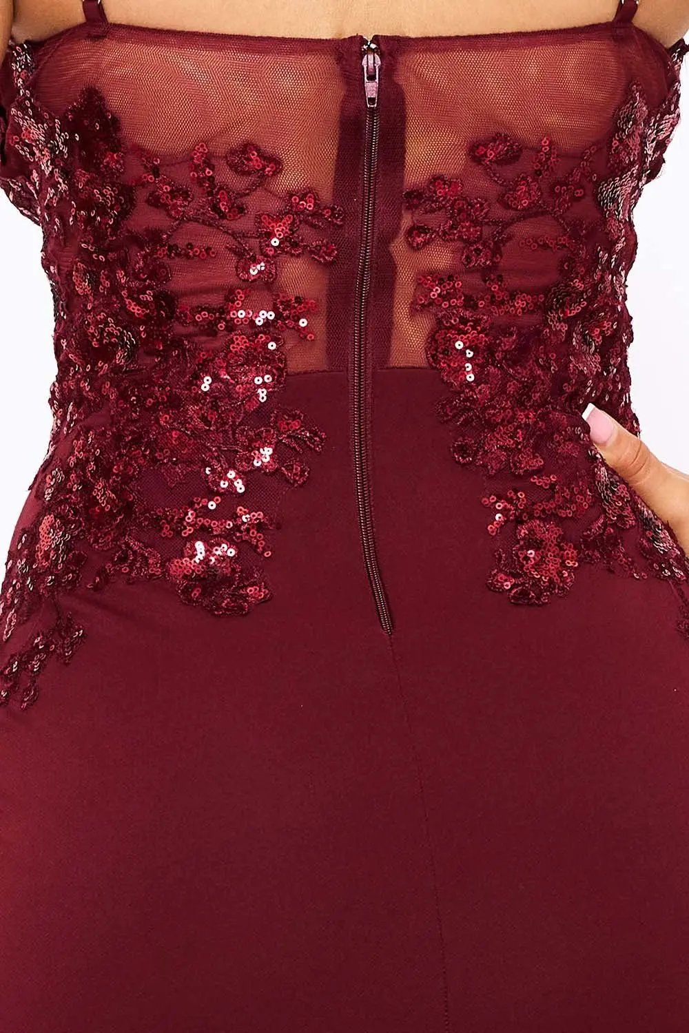 Lace Corset Maxi Dress – Mermaid Silhouette Gown With Adjustable Straps BOUTINIE