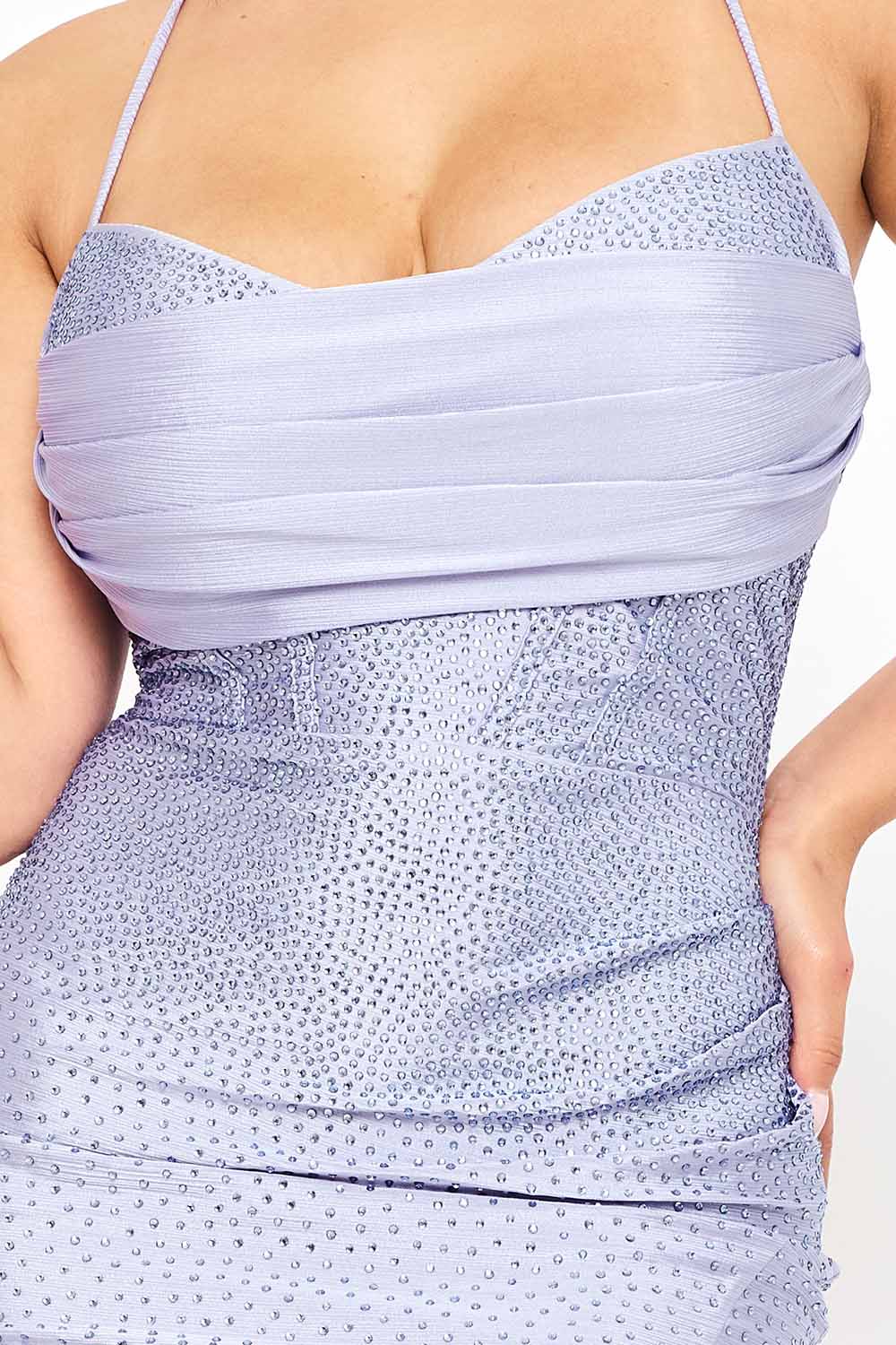 Mermaid Maxi Dress | Rhinestone Embellished Spaghetti Strap Gown BOUTINIE