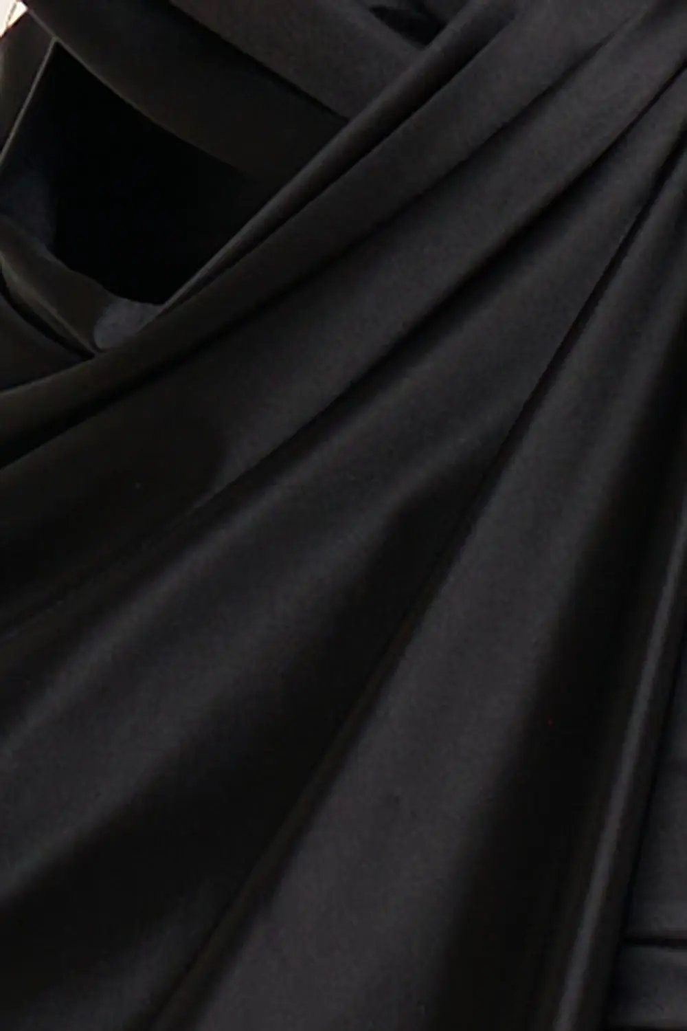 Satin Mesh Maxi Dress With Wired Bust Corset & Draped Front BOUTINIE