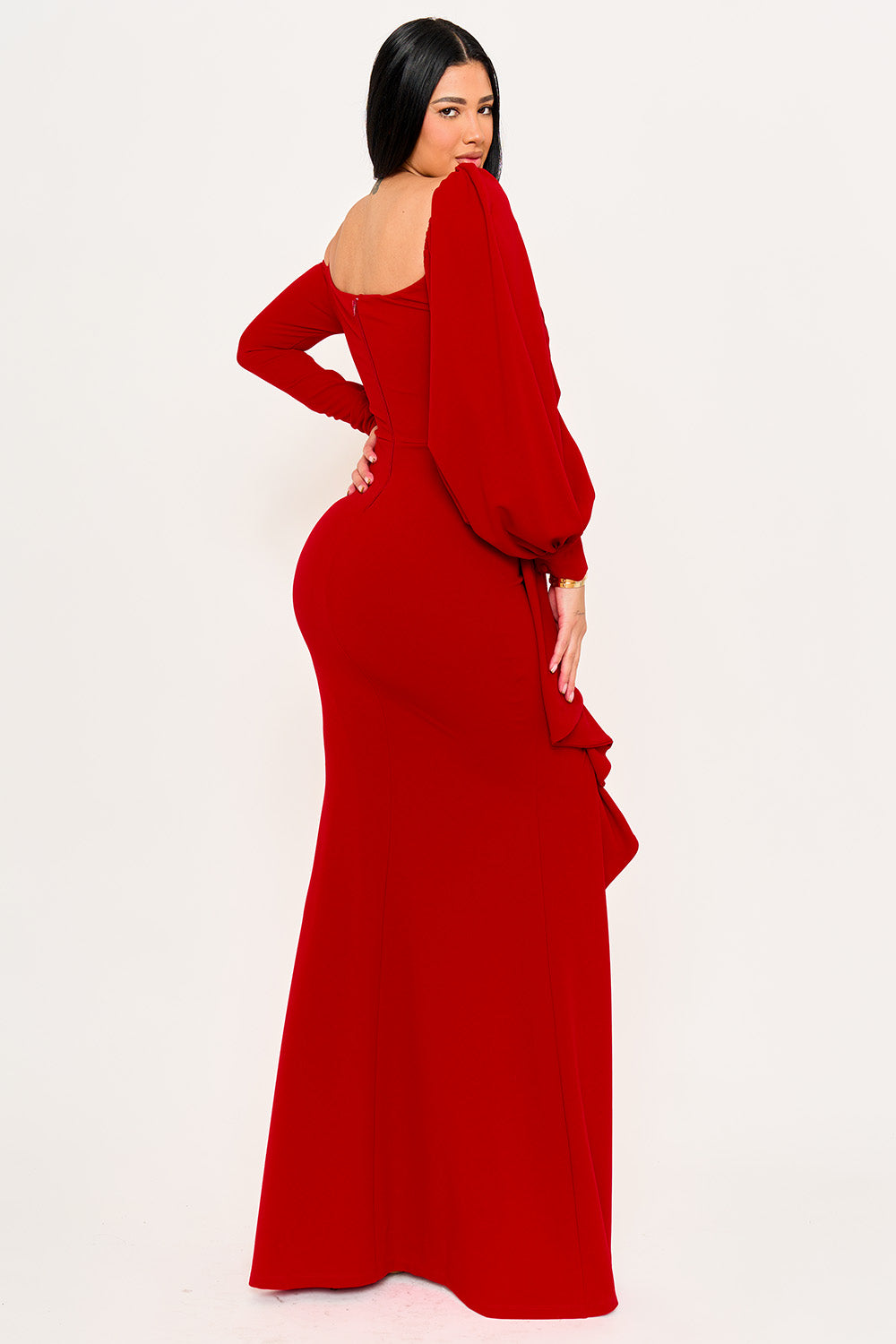 SDM2087HP - DIFFERENT SLEEVE DETAIL MAXI DRESS Symphony USA Wholesale