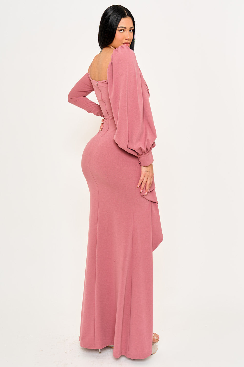 SDM2087HP - DIFFERENT SLEEVE DETAIL MAXI DRESS Symphony USA Wholesale