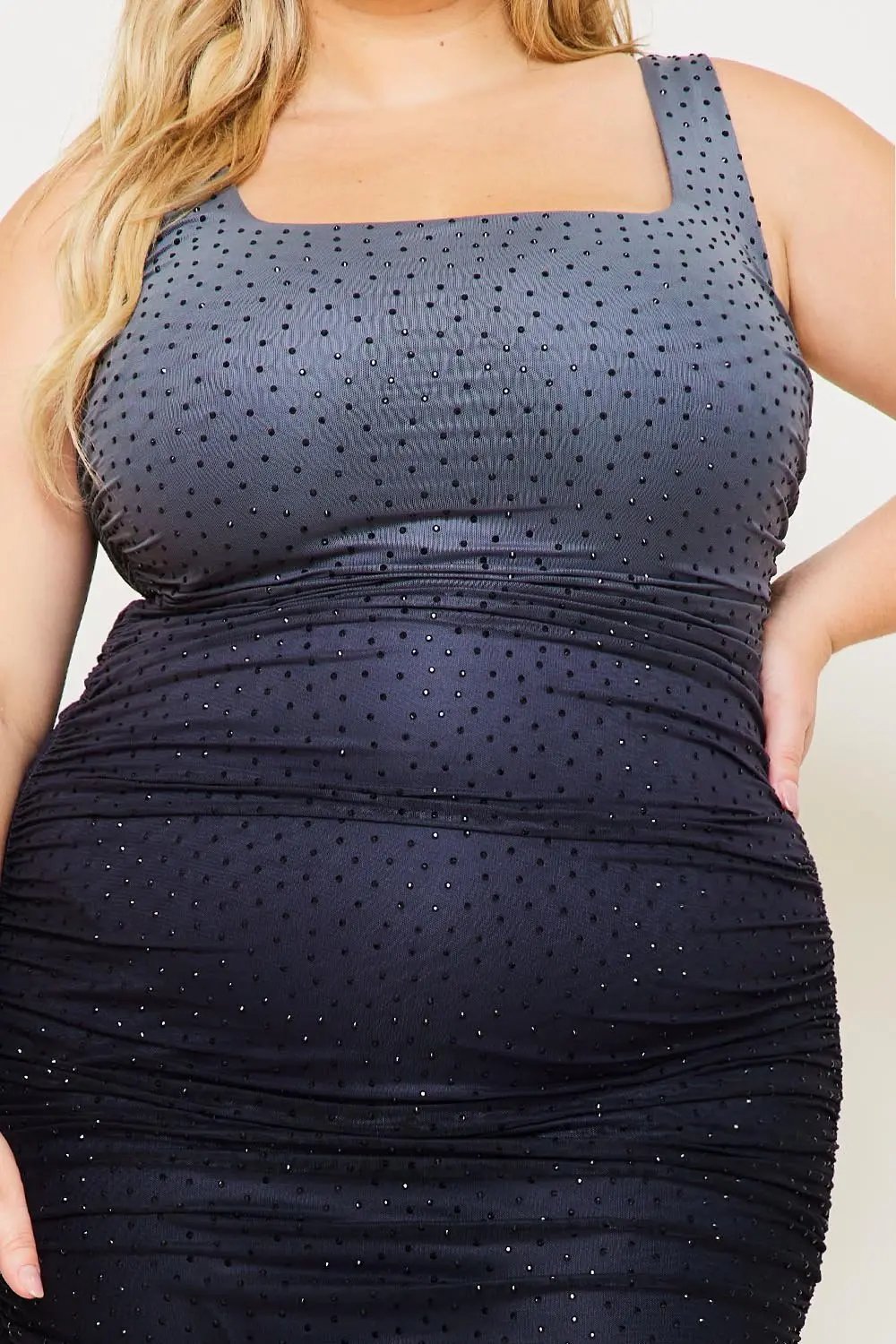 Plus Size Midi Dress – Open Back Ladder Tie Formal Wear BOUTINIE