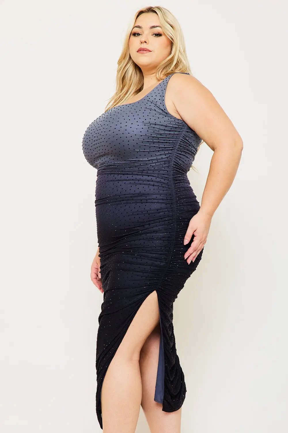 Plus Size Midi Dress – Open Back Ladder Tie Formal Wear BOUTINIE