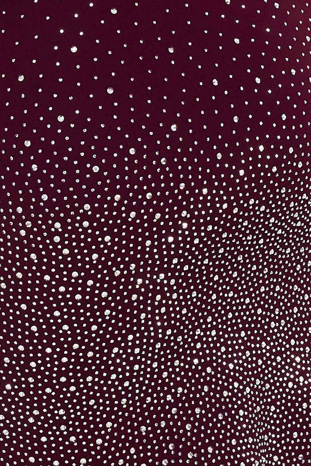 [open Packs] Ombre Rhinestone On Mesh Plus Size Mini Dress