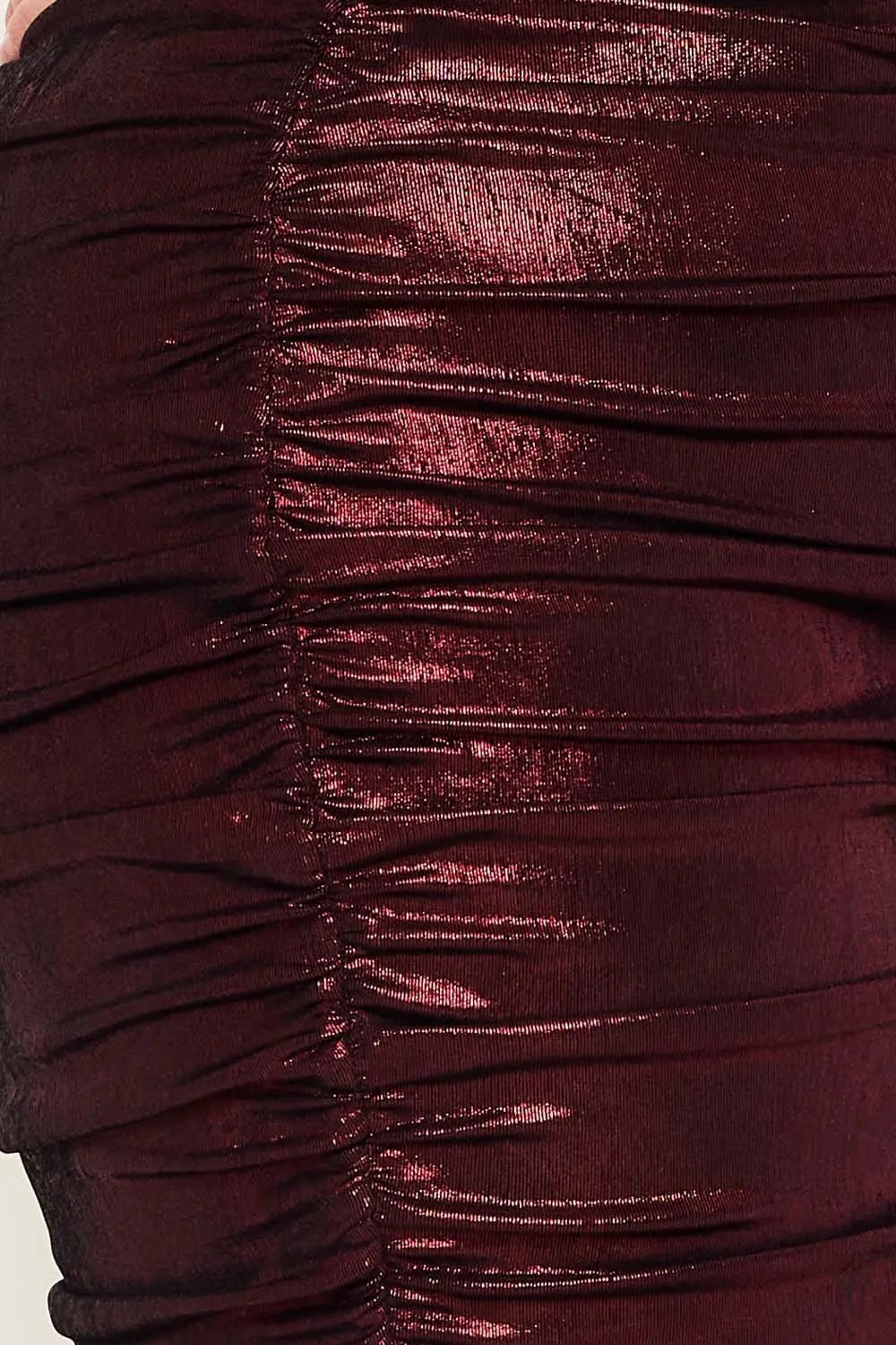 Plus Size Mini Dress – Pleated Foil Shirt With Zipper Back Detail BOUTINIE