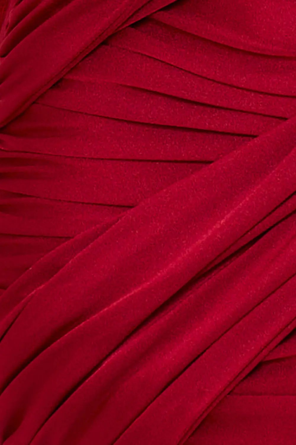 Pleated Satin Maxi Dress - Mermaid Evening Gown With Zipper Back Closure BOUTINIE