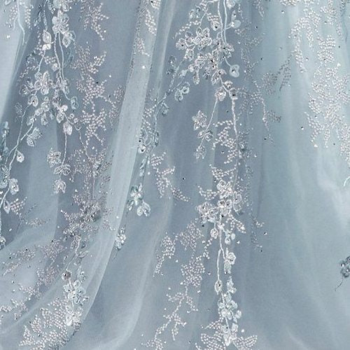 Beaded Satin Strapless Slit Gown | Ladivine CD634