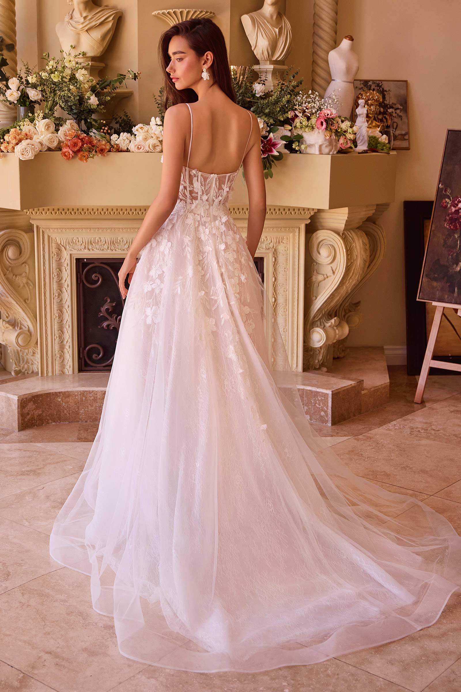 Sleeveless Cape Bridal Gown by Ladivine WL030 Cinderella Divine