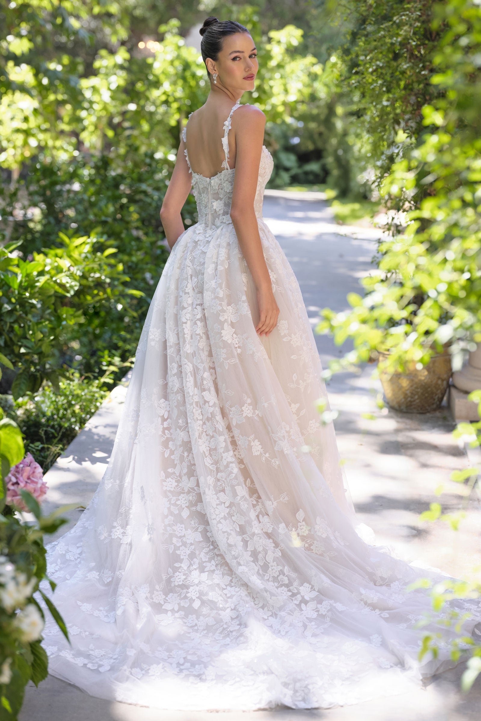 Applique Sleeveless Bridal Gown by Ladivine WL058 Cinderella Divine