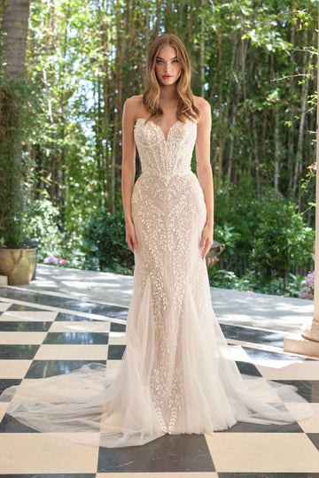 Strapless Bridal Mermaid Dress by Ladivine WL060