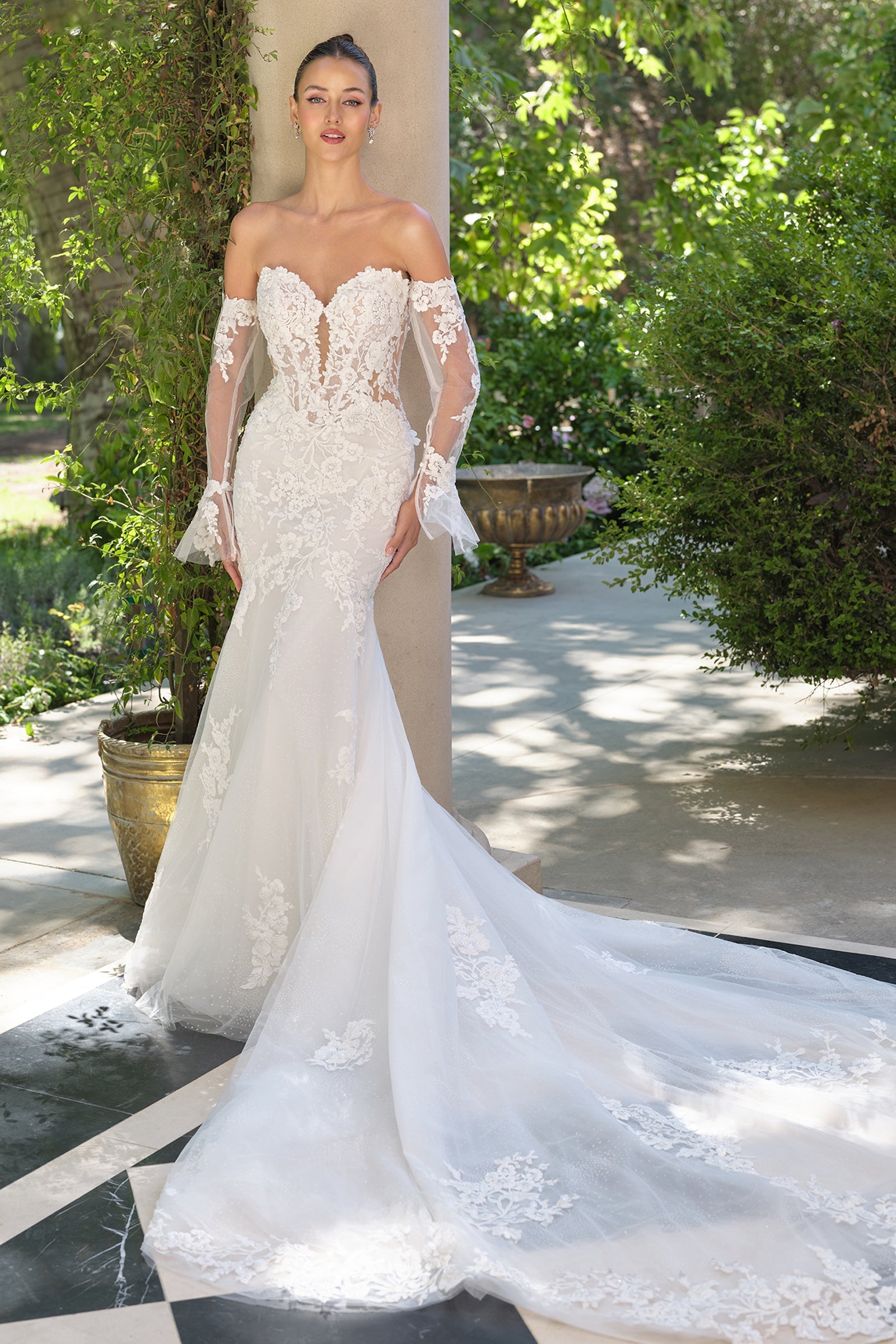 Long Sleeve Bridal Mermaid Dress by Ladivine WL065