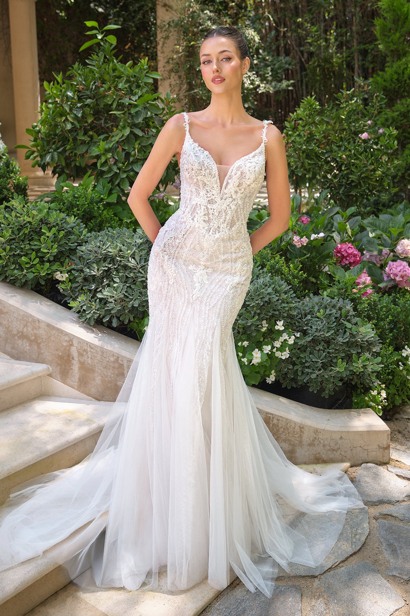 Sleeveless Fitted Bridal Gown by Ladivine WL066 Cinderella Divine