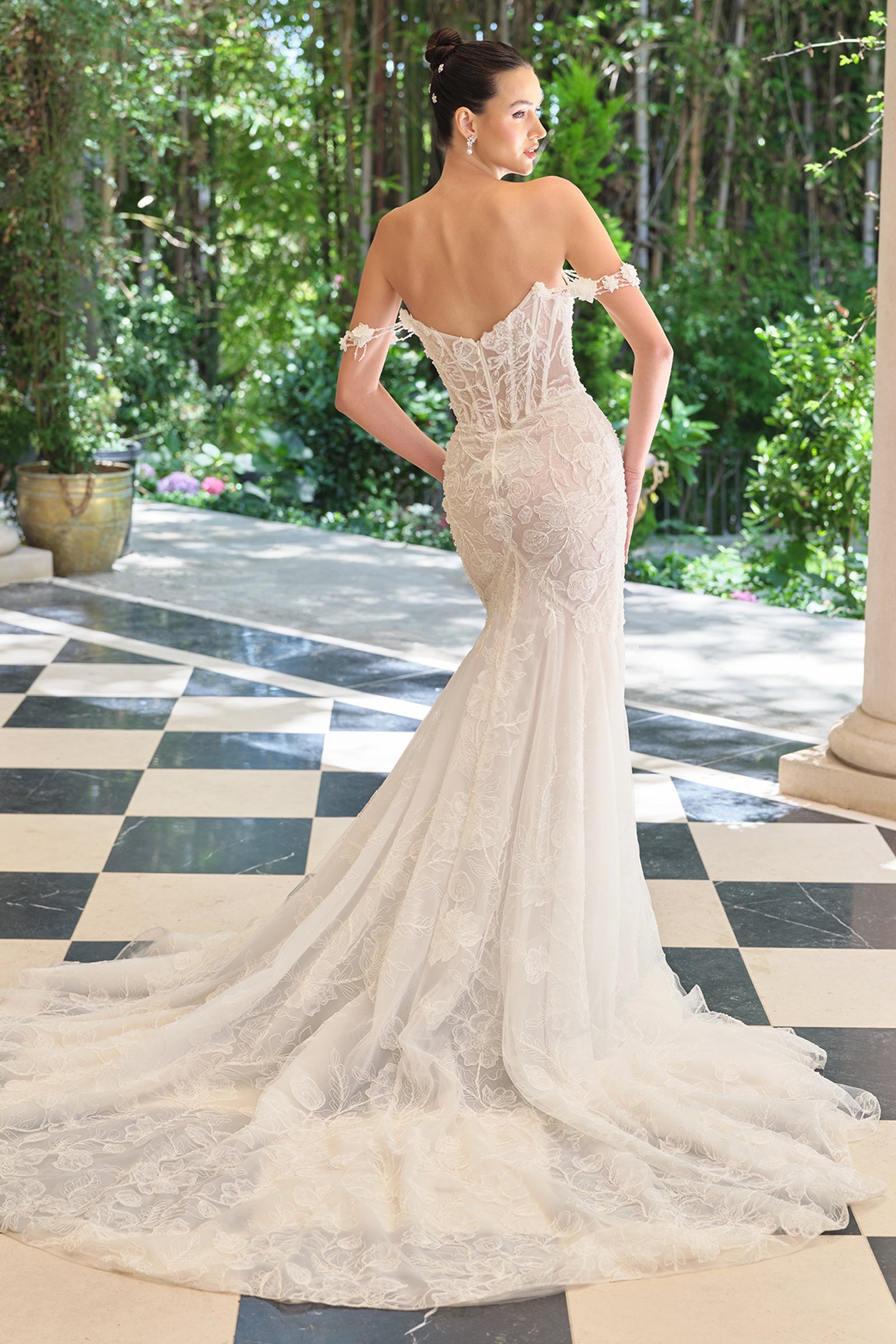 Fitted Off Shoulder Bridal Gown by Ladivine WL099