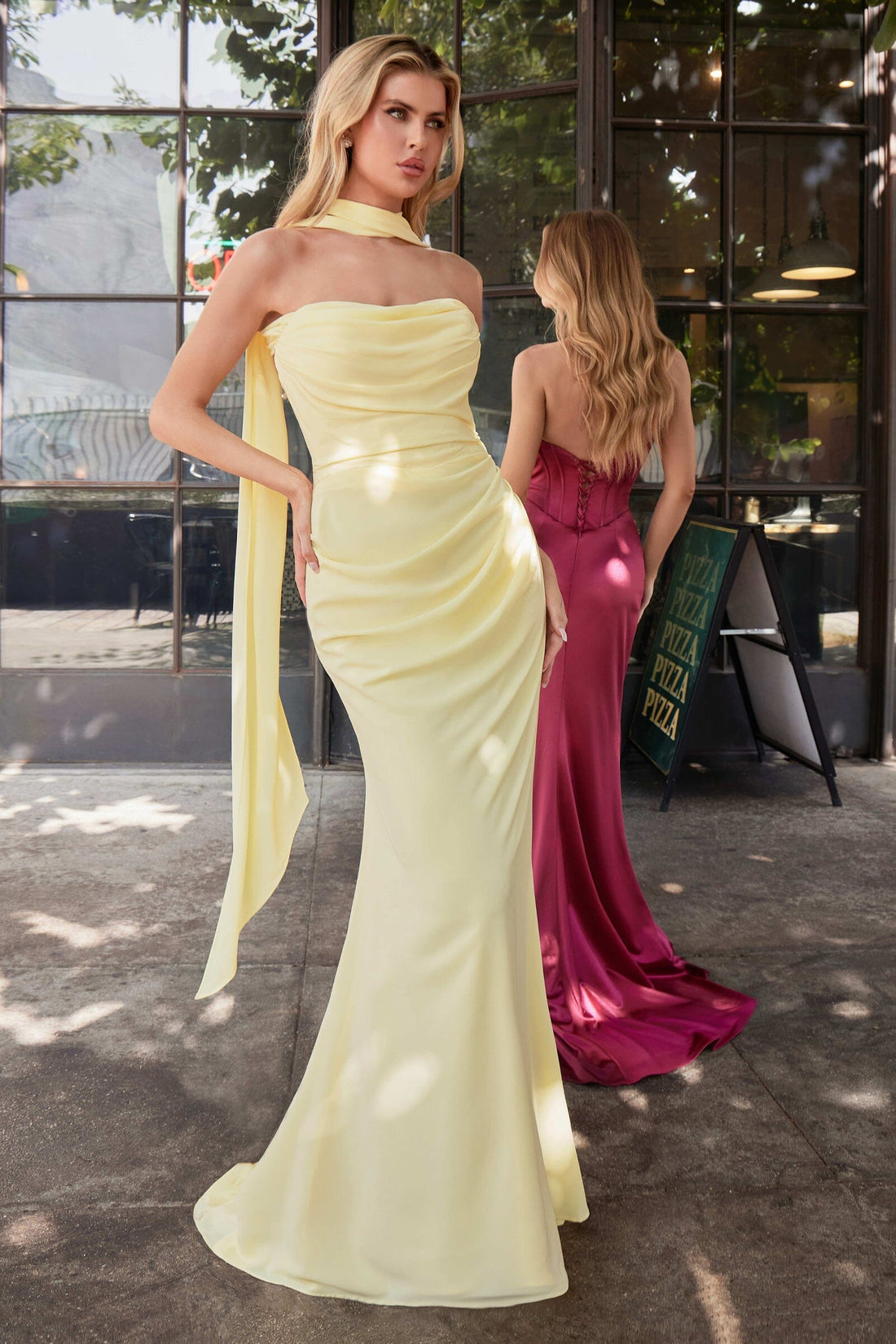 Chiffon Fitted Convertible Gown | Ladivine by Cinderella Divine - Style LA7433