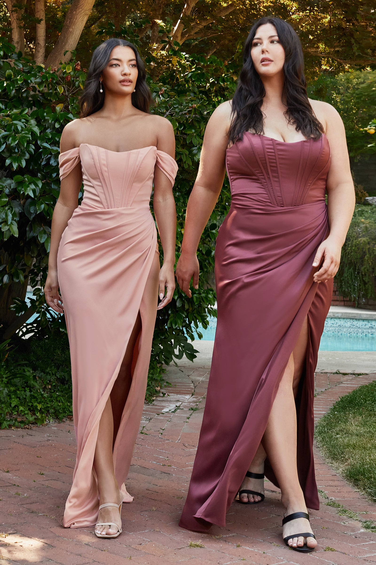 Corset Satin Gown by Cinderella Divine 7484