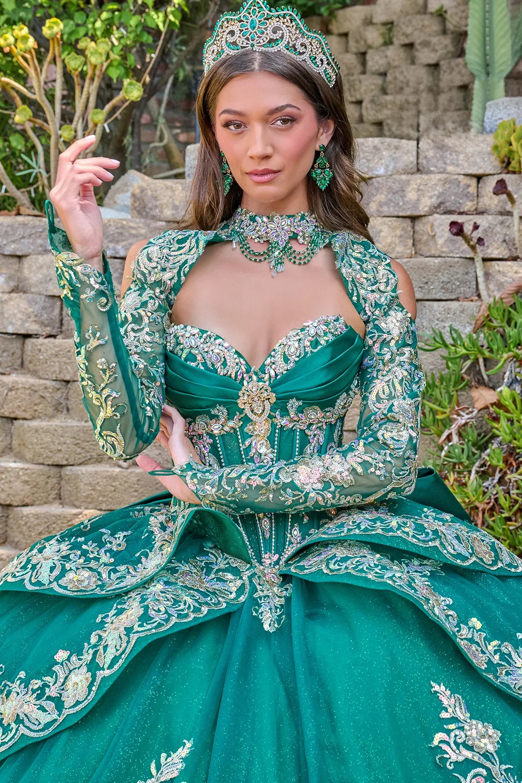 Strapless Bolero Ball Formal Gown | Elizabeth K GL3800