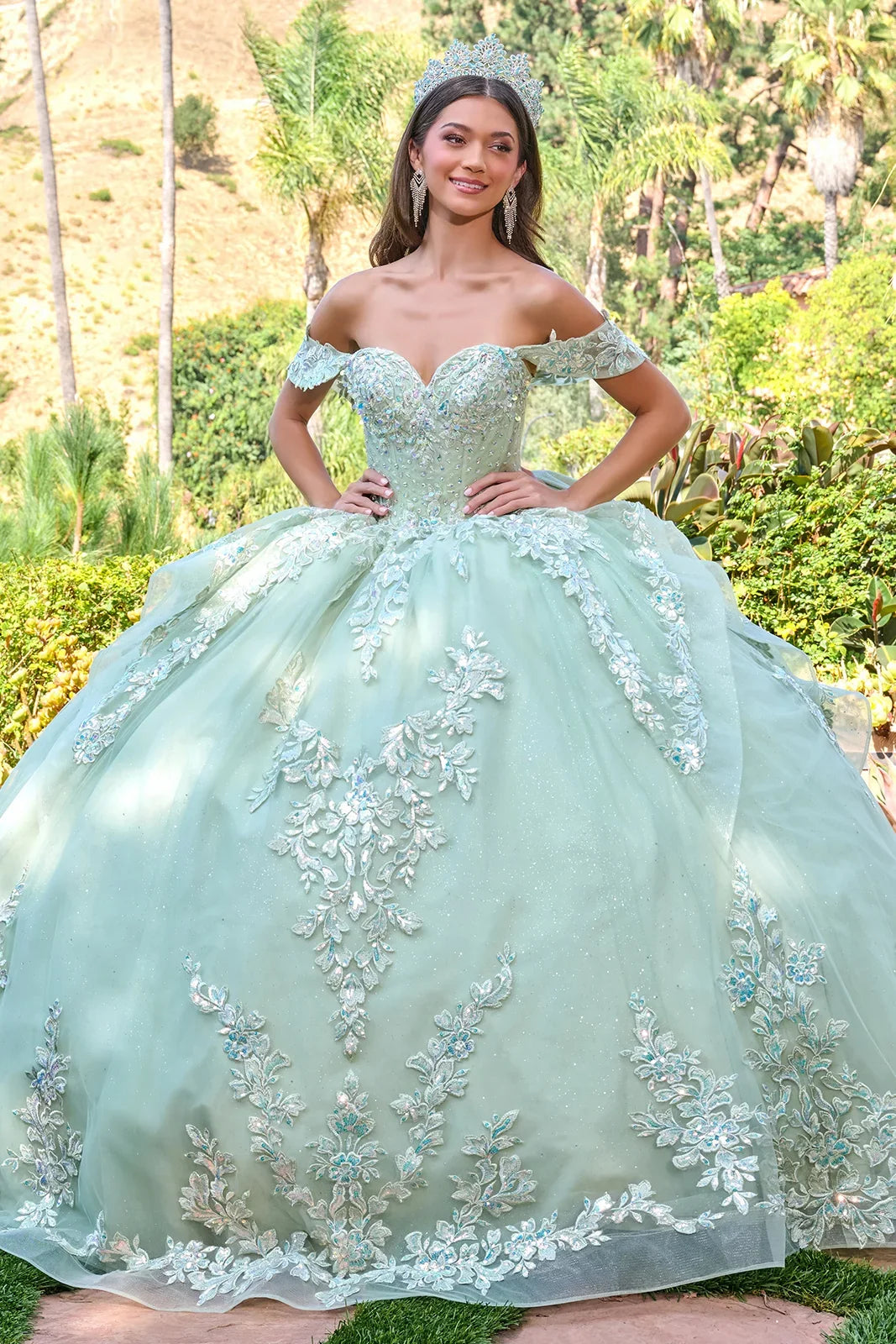 Elegant Off-the-Shoulder Ball Formal Gown | Elizabeth K GL3815