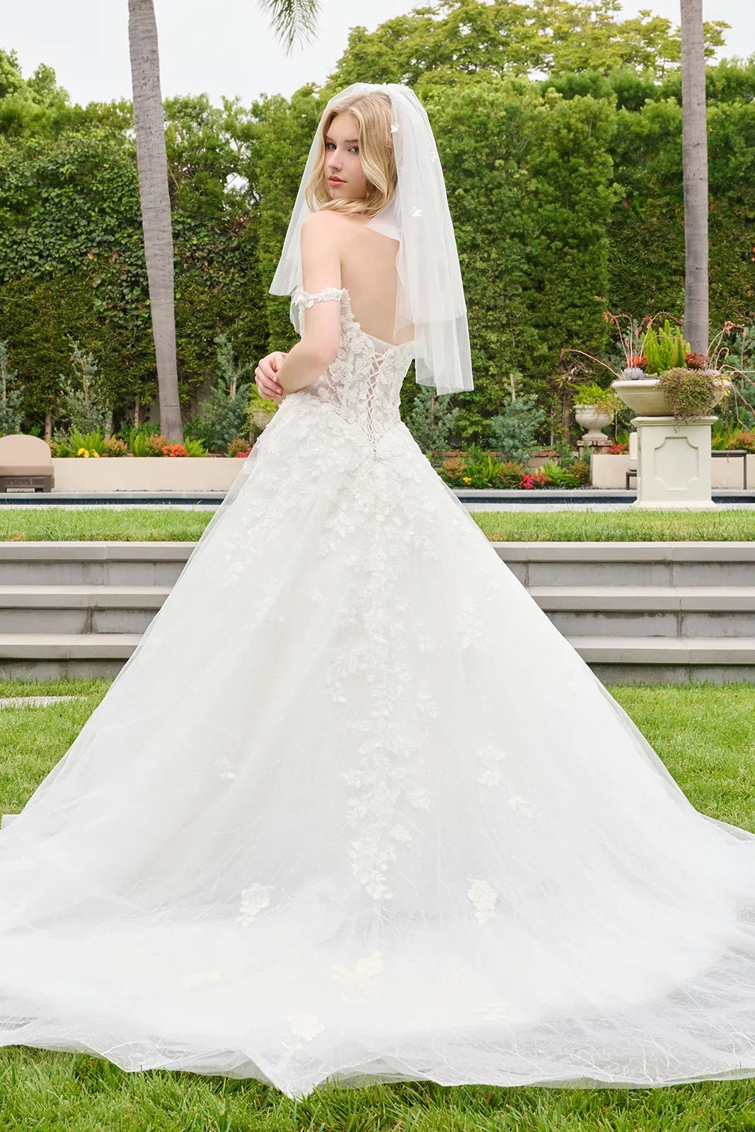 Off-the-Shoulder A-Line Bridal Formal Gown | Elizabeth K GL3839