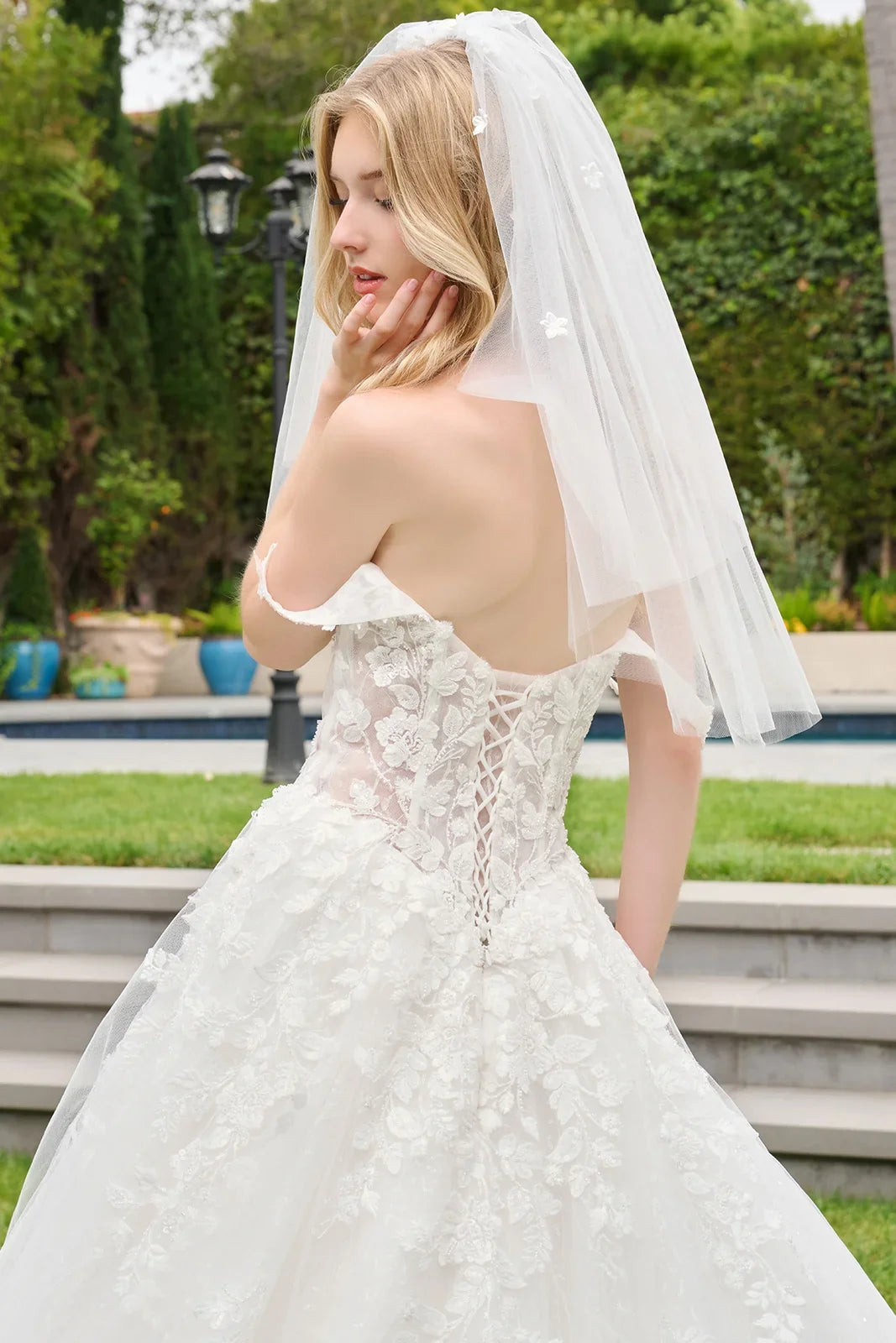 Off-the-Shoulder A-Line Bridal Formal Gown | Elizabeth K GL3839
