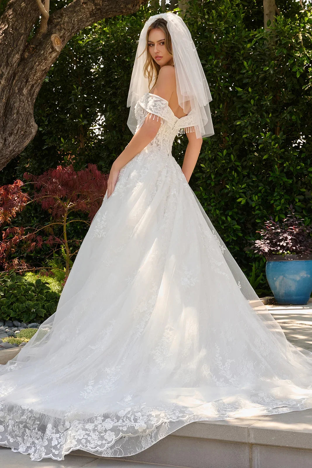 Off-the-Shoulder A-Line Bridal Formal Gown | Elizabeth K GL3841