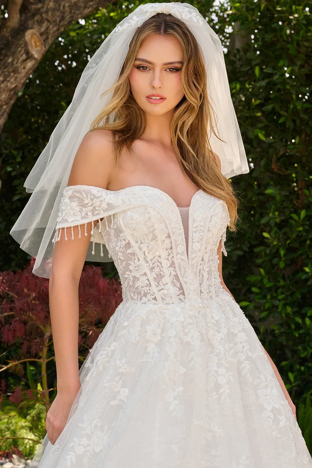 Off-the-Shoulder A-Line Bridal Formal Gown | Elizabeth K GL3841