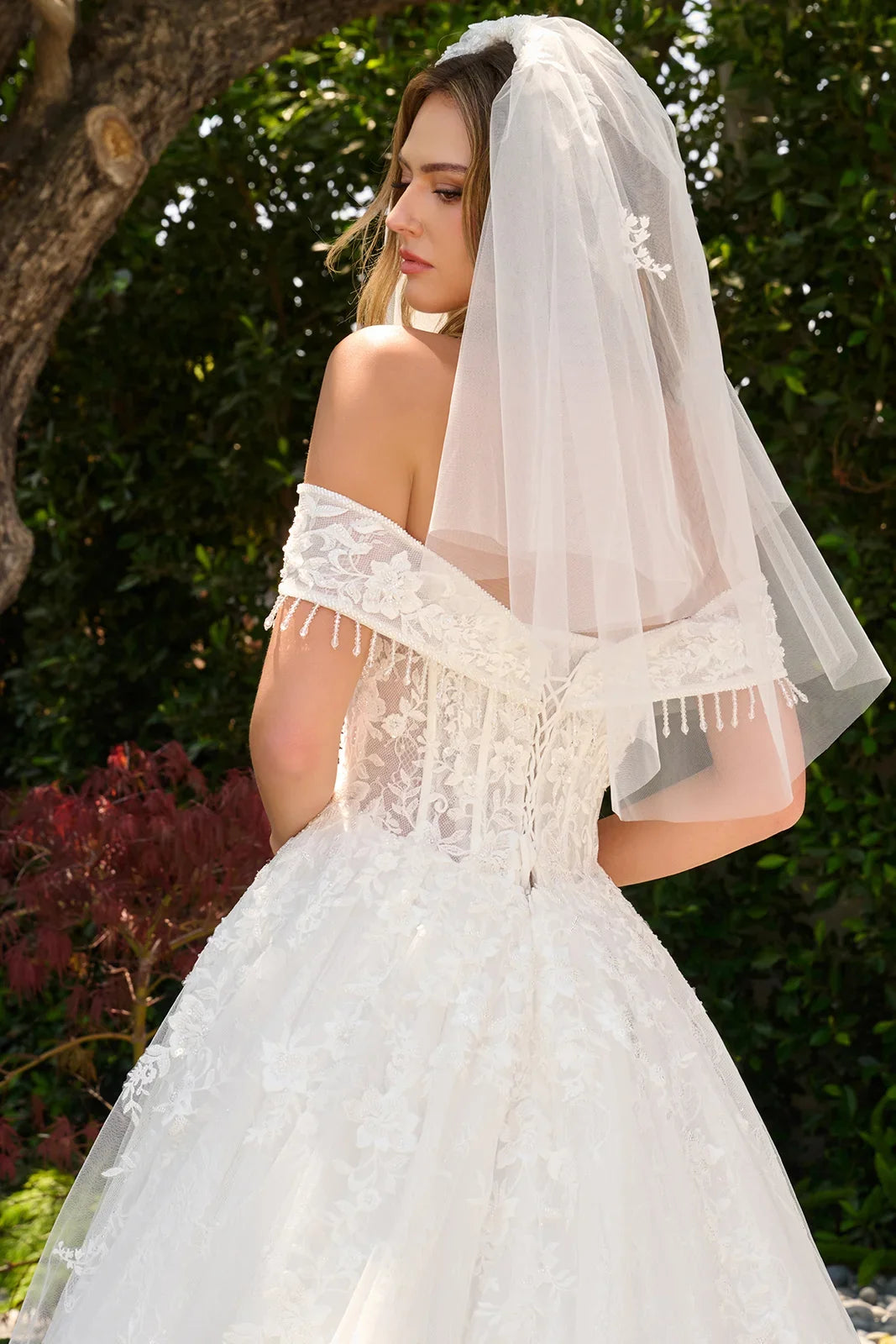 Off-the-Shoulder A-Line Bridal Formal Gown | Elizabeth K GL3841