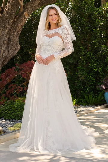 Strapless Bolero Bridal Formal Gown | Elizabeth K GL3842