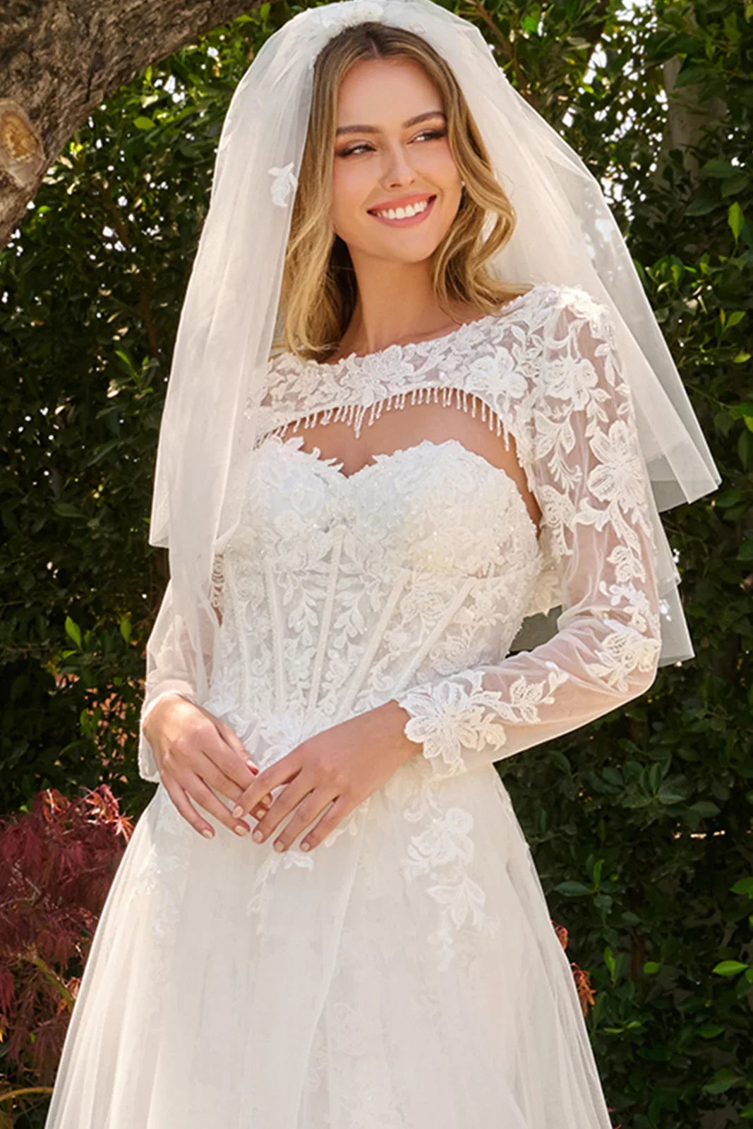 Strapless Bolero Bridal Formal Gown | Elizabeth K GL3842