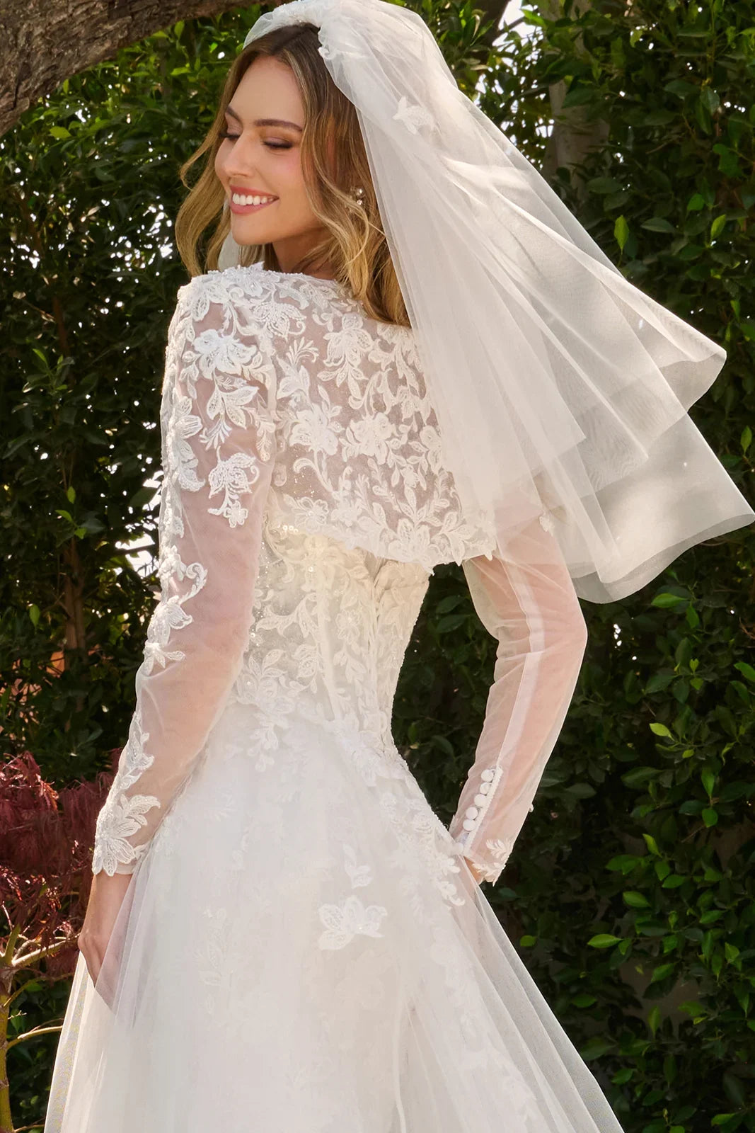 Strapless Bolero Bridal Formal Gown | Elizabeth K GL3842