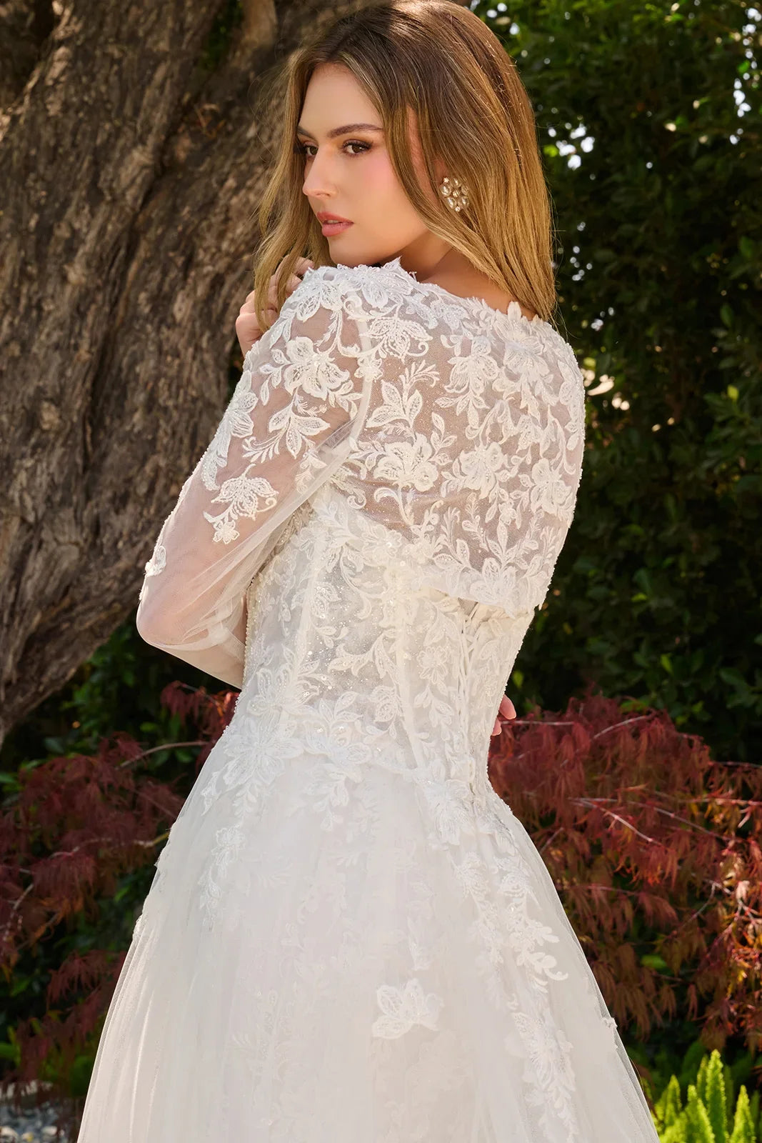 Strapless Bolero Bridal Formal Gown | Elizabeth K GL3842