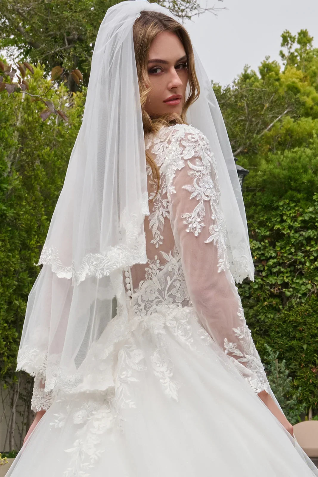 Long-Sleeve A-Line Bridal Formal Gown | Elizabeth K GL3843