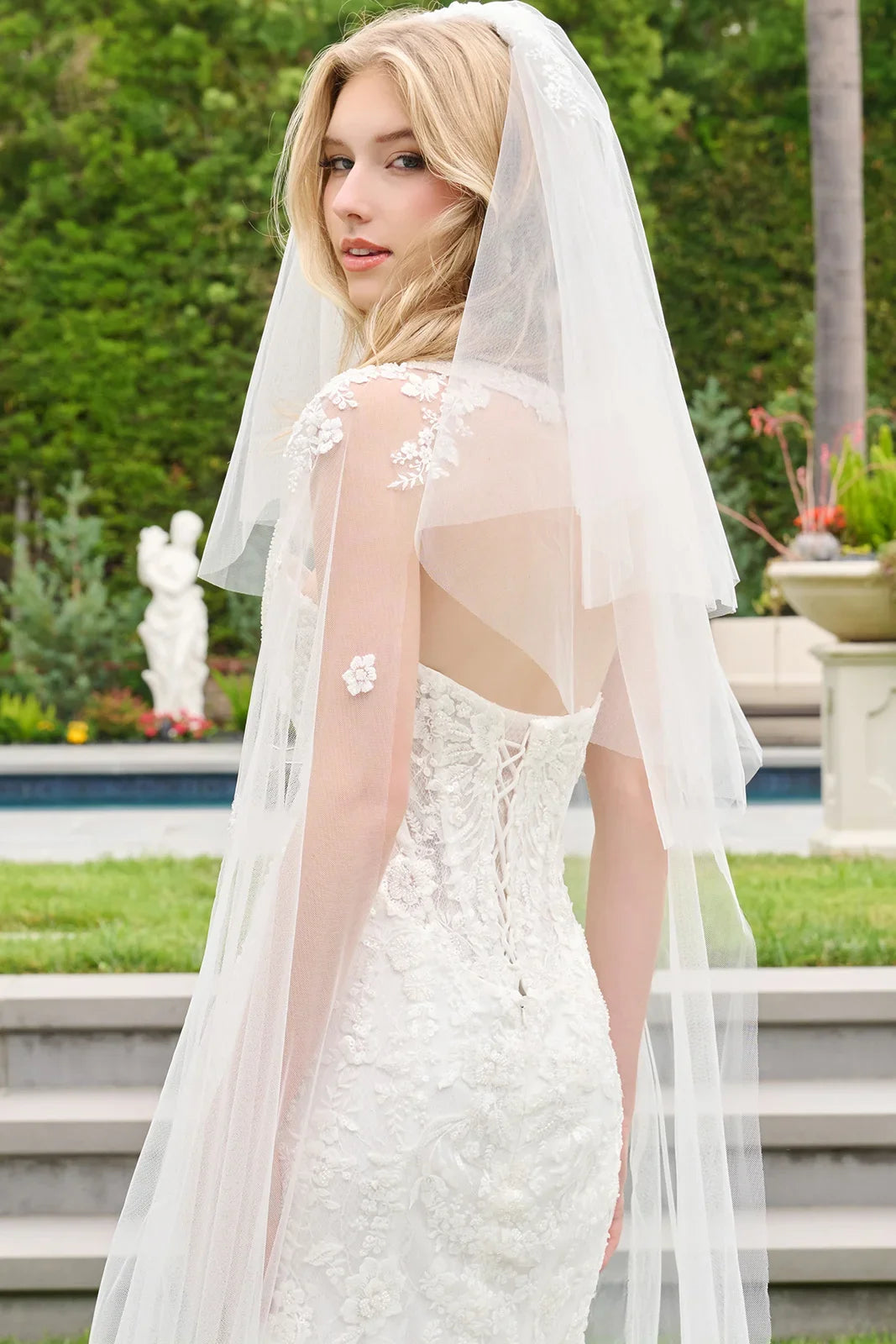 Strapless Cape Sleeve Bridal Gown | Elizabeth K GL3844