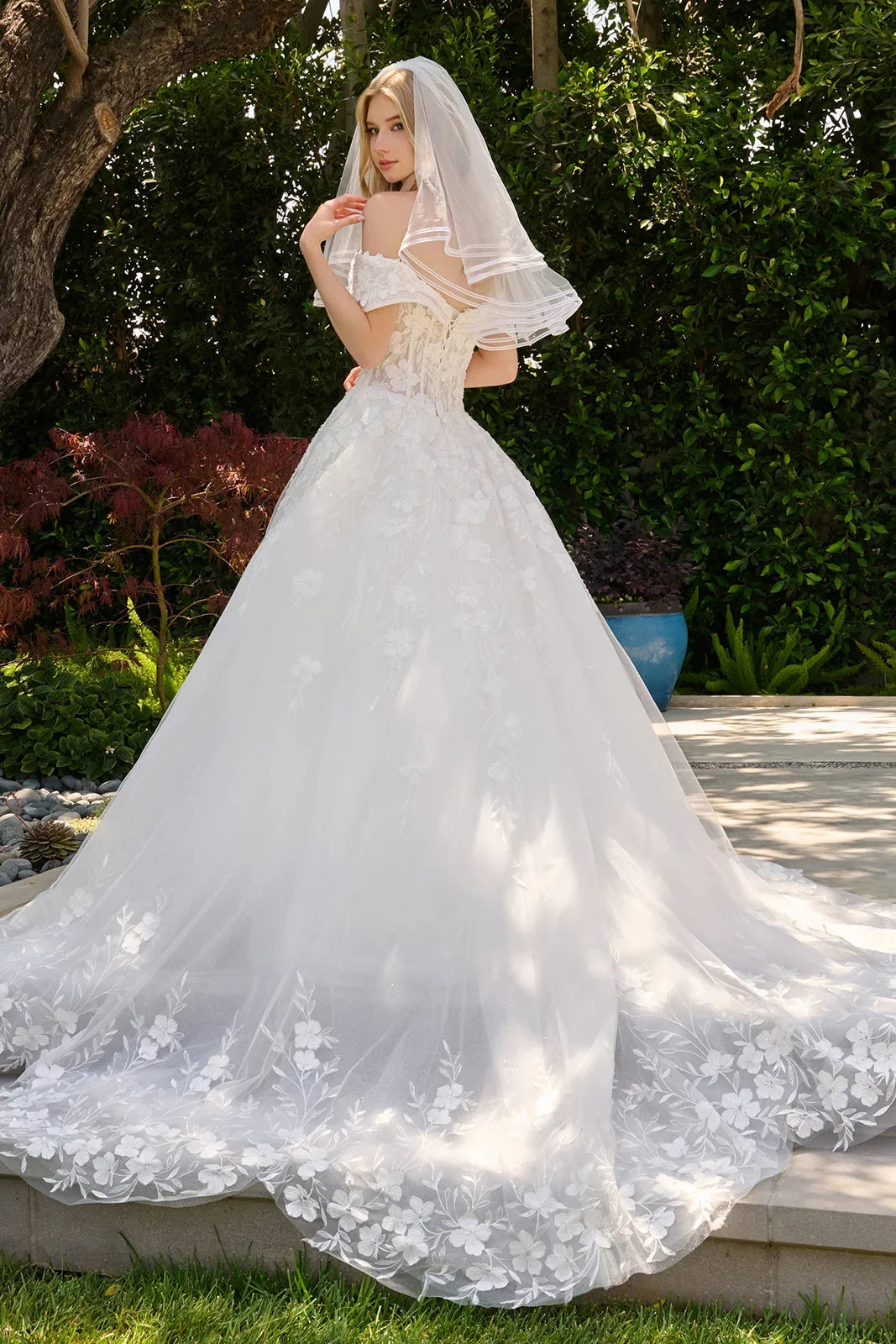 Off-the-Shoulder A-Line Bridal Formal Gown | Elizabeth K GL3845