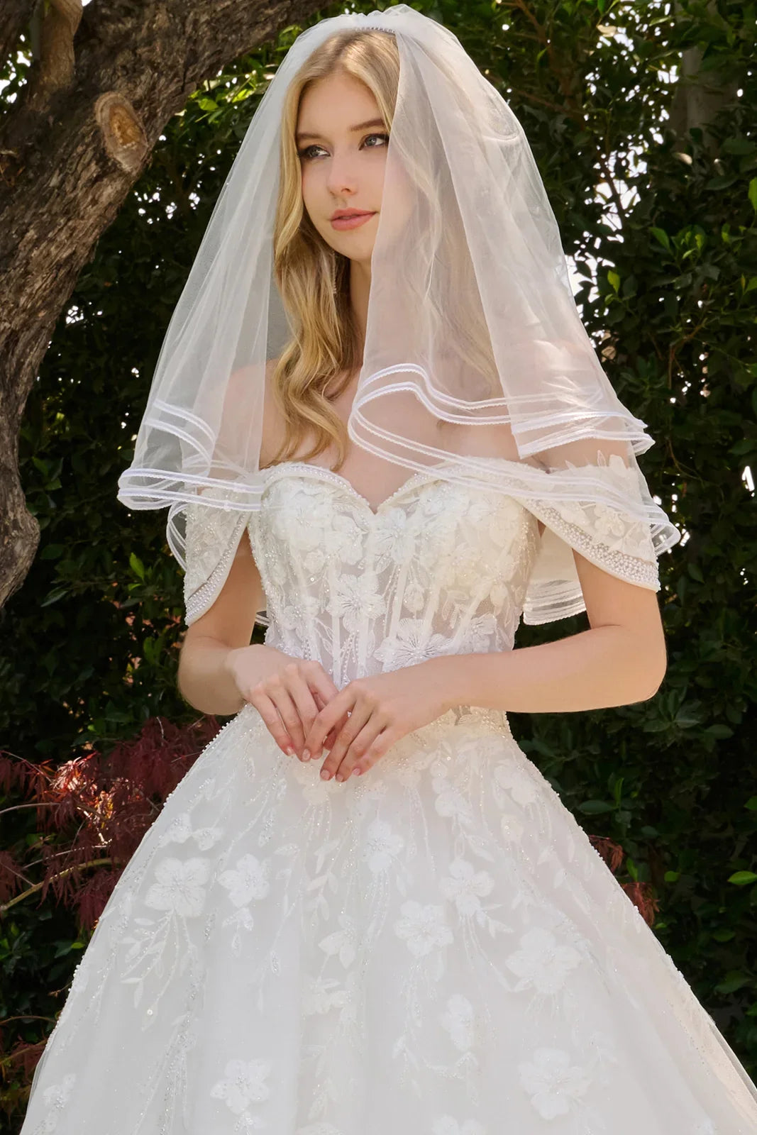 Off-the-Shoulder A-Line Bridal Formal Gown | Elizabeth K GL3845
