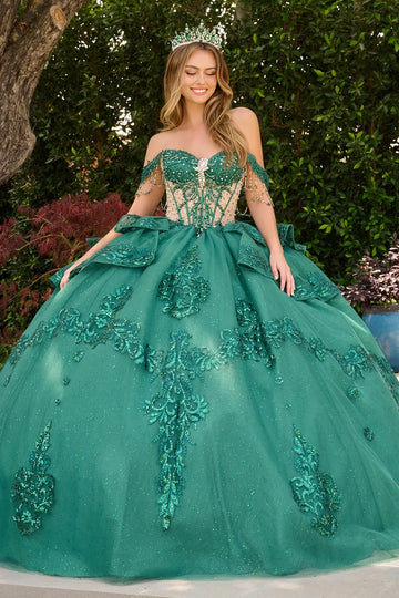 Strapless Off-the-Shoulder Ball Formal Gown | Elizabeth K GL3846