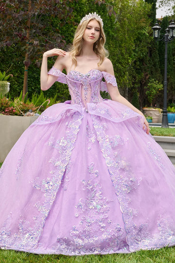 Strapless Off-the-Shoulder Ball Formal Gown | Elizabeth K GL3848