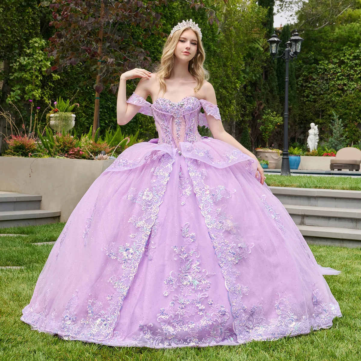 Strapless Off-the-Shoulder Ball Formal Gown | Elizabeth K GL3848