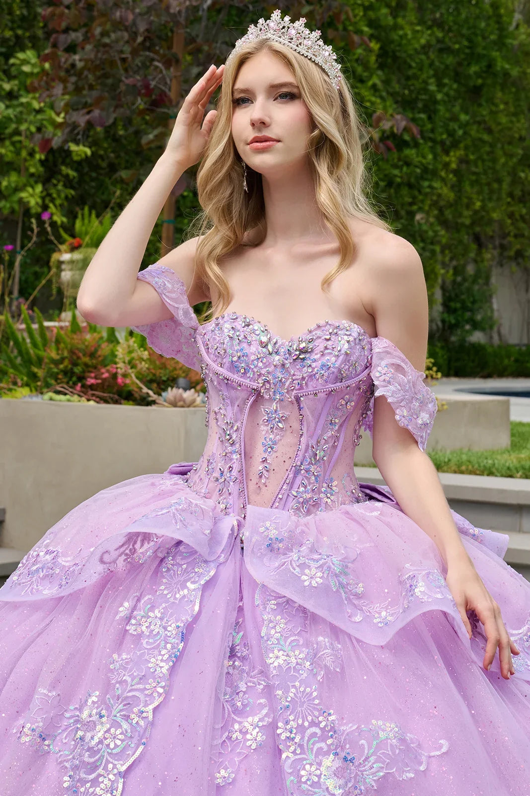 Strapless Off-the-Shoulder Ball Formal Gown | Elizabeth K GL3848