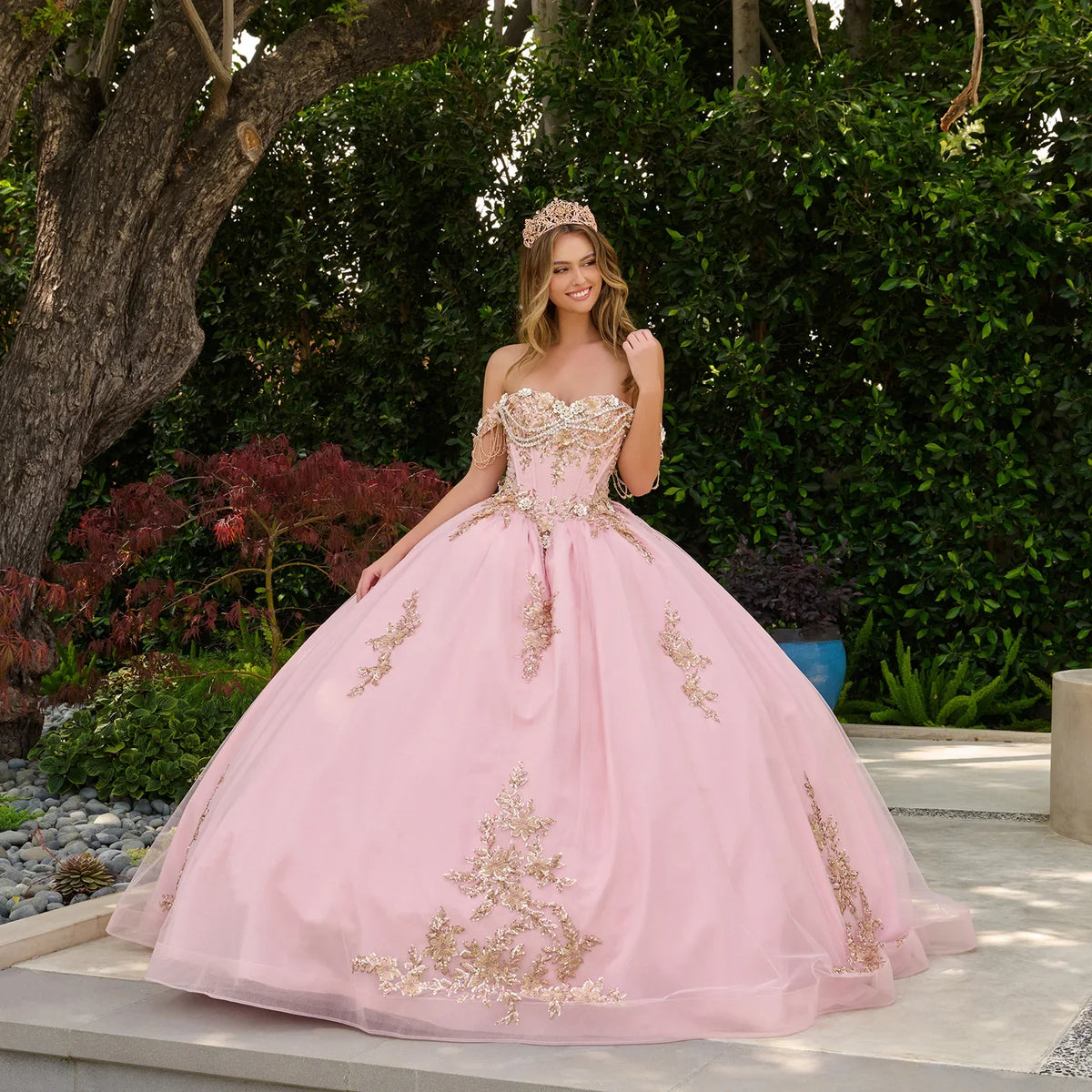 Strapless Off-the-Shoulder Ball Formal Gown | Elizabeth K GL3849